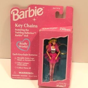 1996 Barbie Keychain Twirling Ballerina